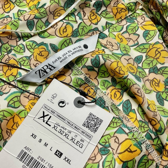 NWT Zara Wrap Around Print Midi Dress XL - Picture 6 of 6